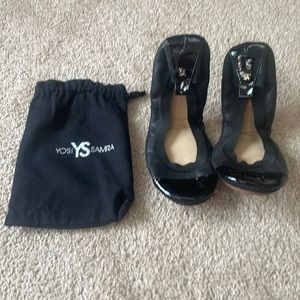 Yosi Samra Samantha Cap Toe Flats Black